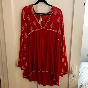 NWOT Free People embroidered babydoll dress